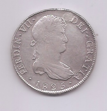 ESPAÑA FERNANDO VII DEL AÑO 1825 DE 8 REALES